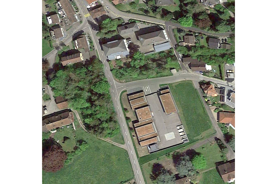 Luftbild des Areals Werkhof mit näherer Umgebung